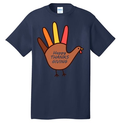 Happy Thanksgiving Hand Turkey Tall T-Shirt