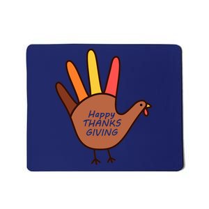 Happy Thanksgiving Hand Turkey Mousepad