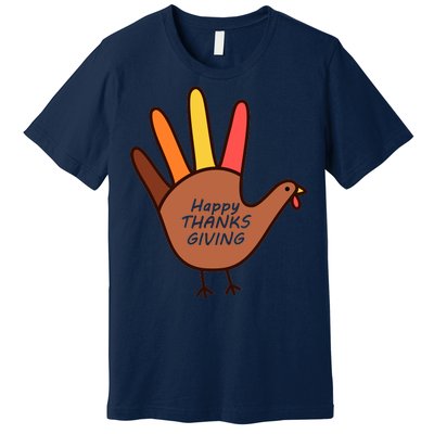 Happy Thanksgiving Hand Turkey Premium T-Shirt