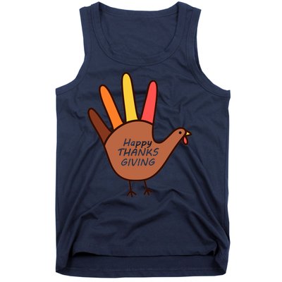 Happy Thanksgiving Hand Turkey Tank Top