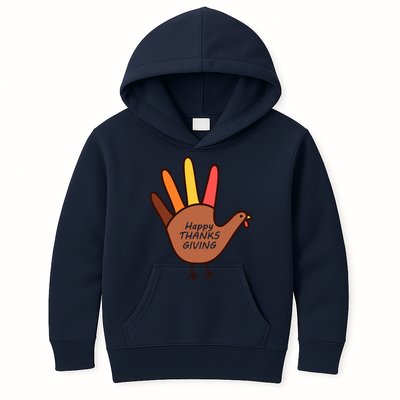 Happy Thanksgiving Hand Turkey Kids Hoodie