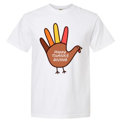 Happy Thanksgiving Hand Turkey Garment-Dyed Heavyweight T-Shirt