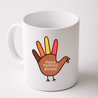 Happy Thanksgiving Hand Turkey Coffee Mug