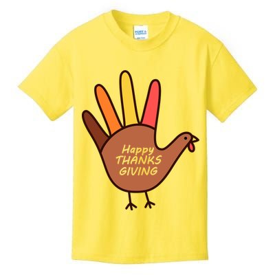 Happy Thanksgiving Hand Turkey Kids T-Shirt