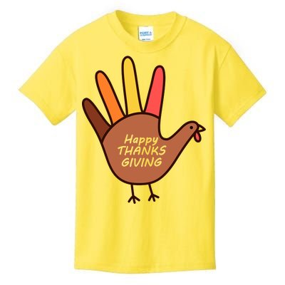 Happy Thanksgiving Hand Turkey Kids T-Shirt