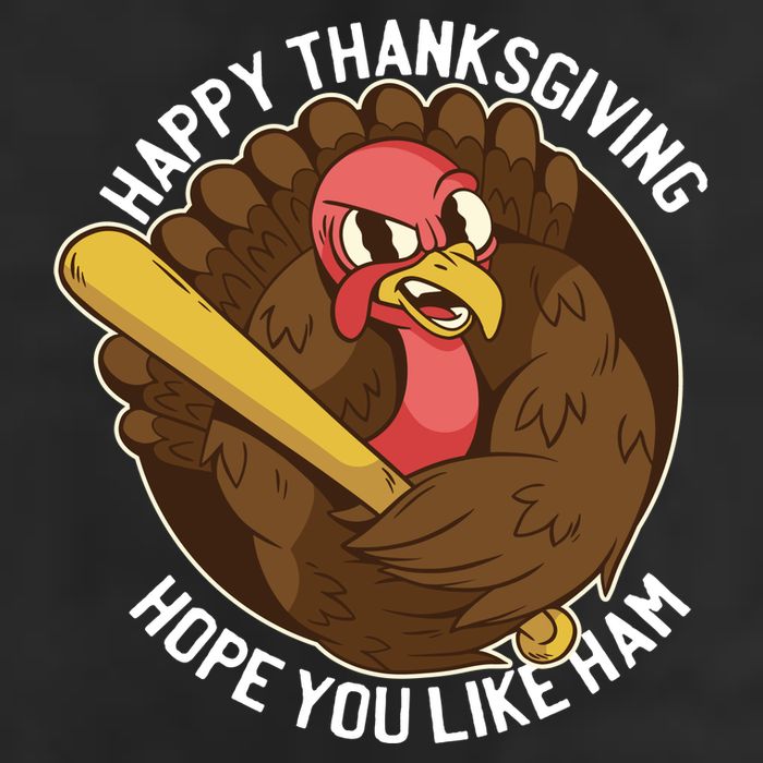 Happy Thanksgiving Hope You Like Ham 7 Panel Mesh Trucker Snapback Hat