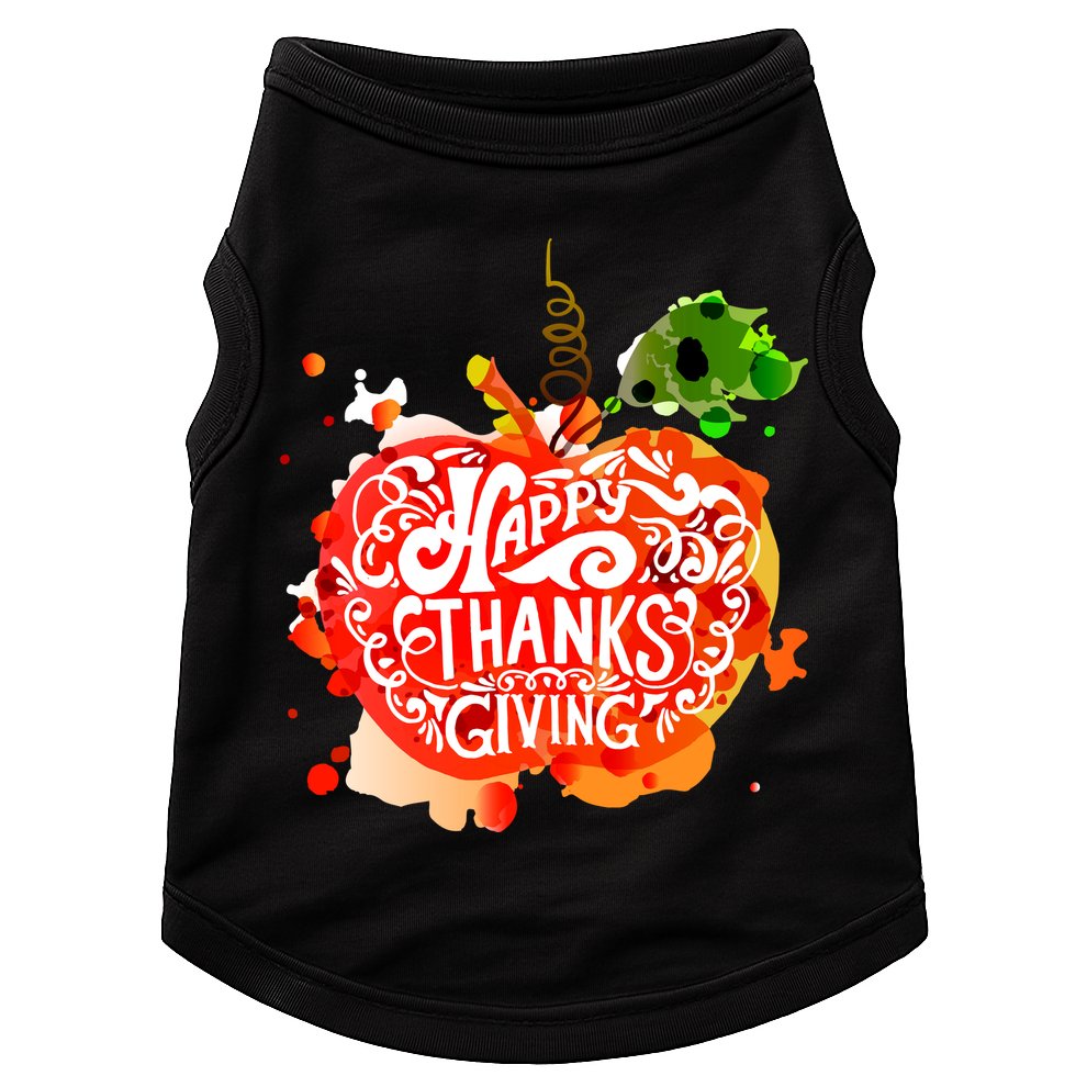Happy Thanksgiving Pumpkin Splatter Doggie Tank