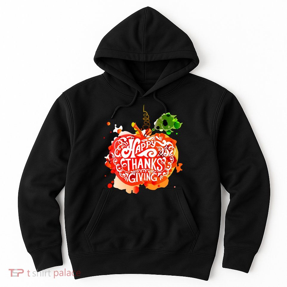 Happy Thanksgiving Pumpkin Splatter Hoodie