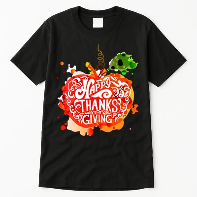 Happy Thanksgiving Pumpkin Splatter Tall T-Shirt