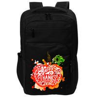 Happy Thanksgiving Pumpkin Splatter Impact Tech Backpack
