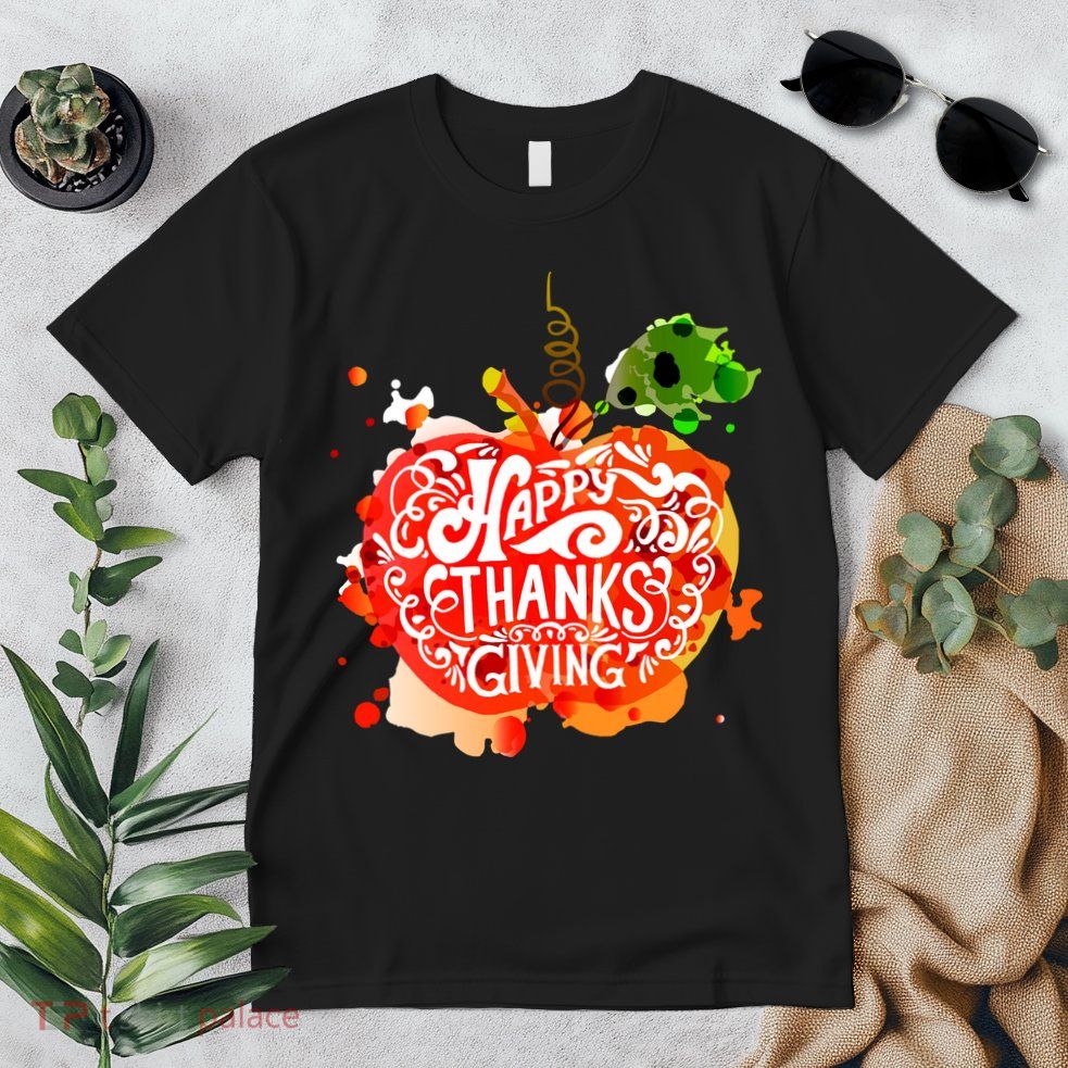 Happy Thanksgiving Pumpkin Splatter Premium T-Shirt