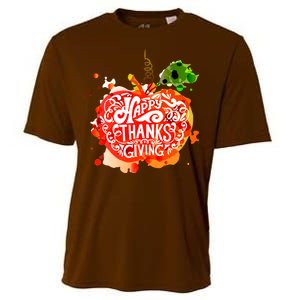 Happy Thanksgiving Pumpkin Splatter Cooling Performance Crew T-Shirt