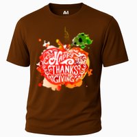Happy Thanksgiving Pumpkin Splatter Cooling Performance Crew T-Shirt