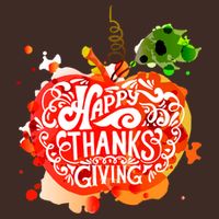Happy Thanksgiving Pumpkin Splatter Cooling Performance Crew T-Shirt