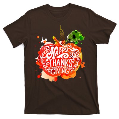 Happy Thanksgiving Pumpkin Splatter T-Shirt