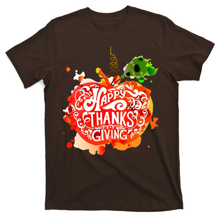 Happy Thanksgiving Pumpkin Splatter T-Shirt