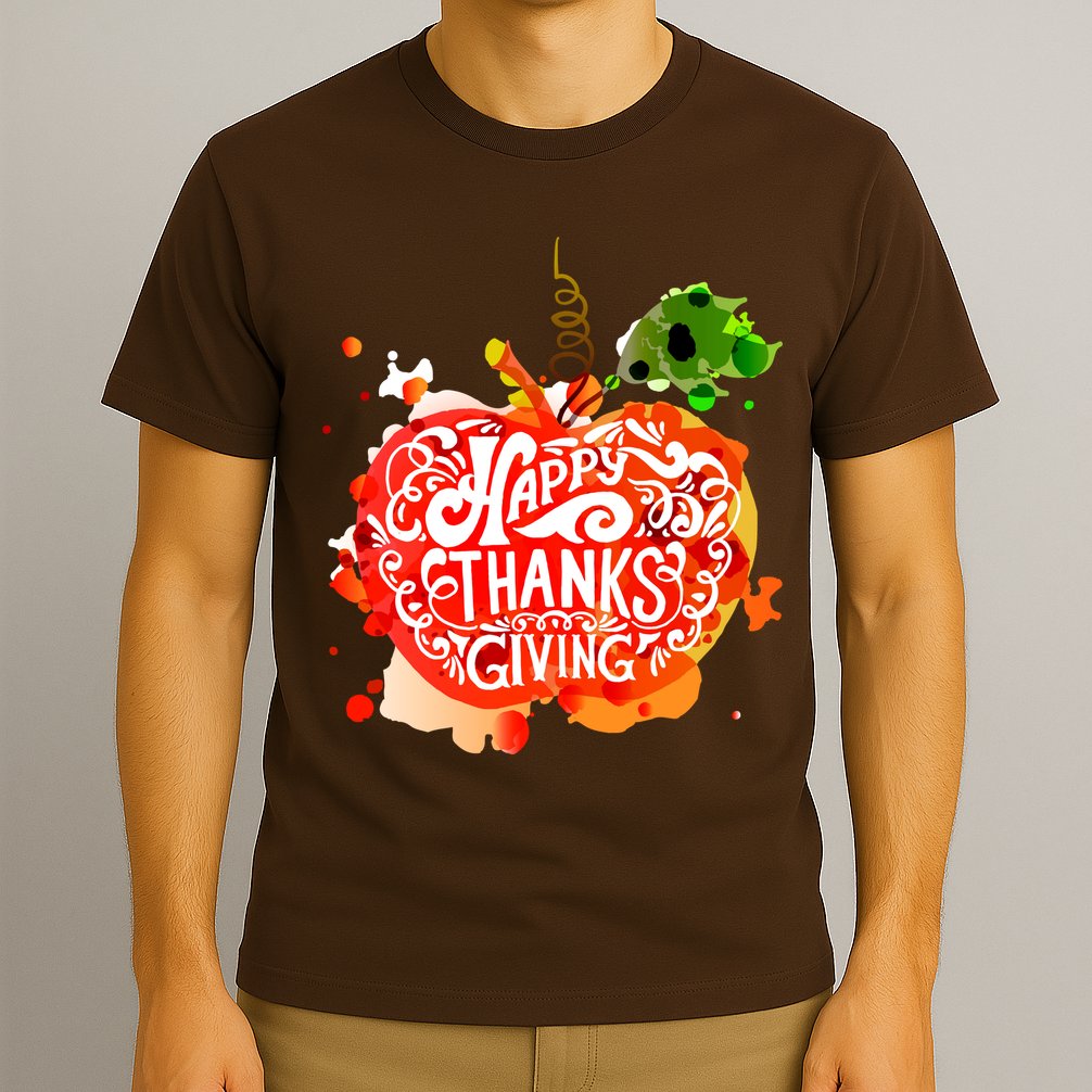 Happy Thanksgiving Pumpkin Splatter T-Shirt