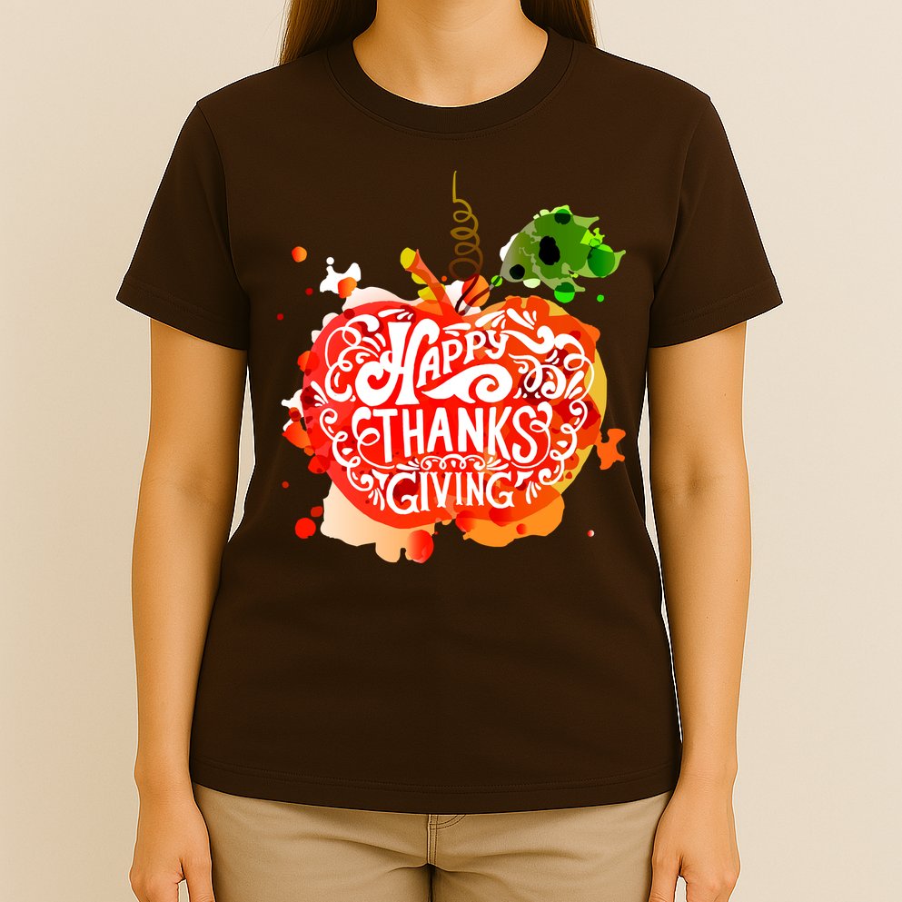 Happy Thanksgiving Pumpkin Splatter T-Shirt