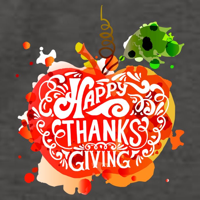 Happy Thanksgiving Pumpkin Splatter Vector Backpack