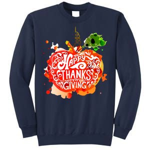 Happy Thanksgiving Pumpkin Splatter Sweatshirt