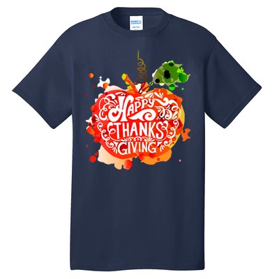 Happy Thanksgiving Pumpkin Splatter Tall T-Shirt