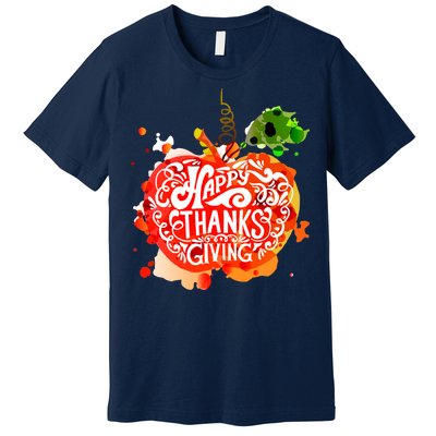 Happy Thanksgiving Pumpkin Splatter Premium T-Shirt