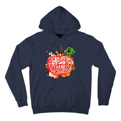 Happy Thanksgiving Pumpkin Splatter Tall Hoodie