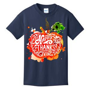 Happy Thanksgiving Pumpkin Splatter Kids T-Shirt