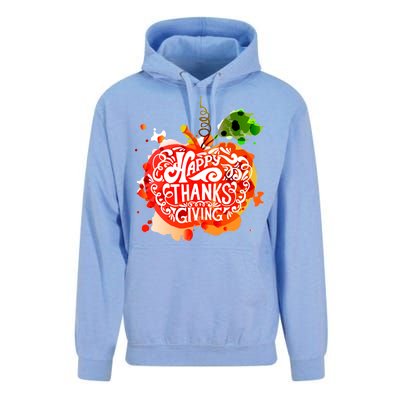 Happy Thanksgiving Pumpkin Splatter Unisex Surf Hoodie