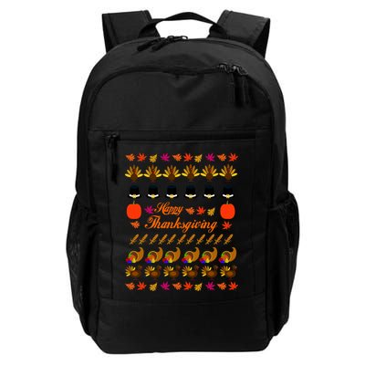 Happy Thanksgiving Turkey Ugly Sweater Backpack