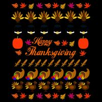 Happy Thanksgiving Turkey Ugly Sweater Backpack