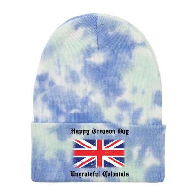 Happy Treason Day Ungrateful Colonials Tie Dye 12in Knit Beanie