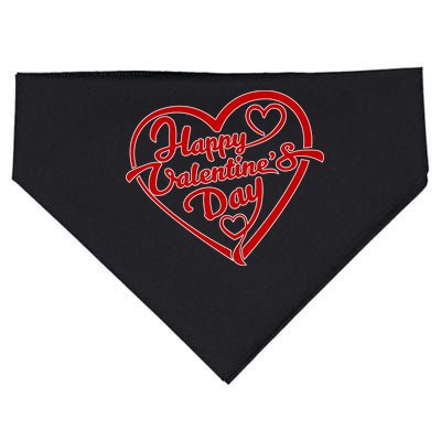 Happy Valentine's Day Heart USA-Made Doggie Bandana