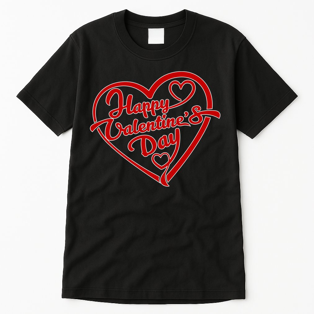Happy Valentine's Day Heart Tall T-Shirt