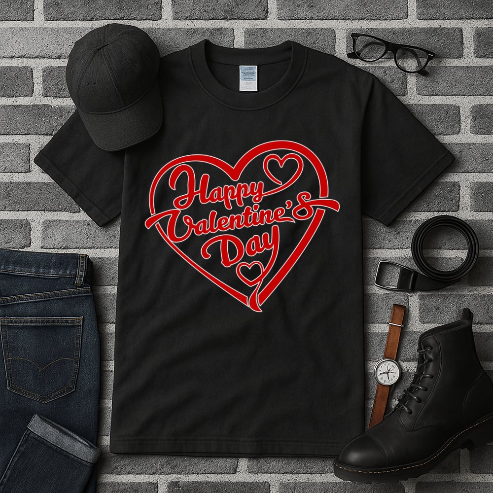 Happy Valentine's Day Heart Tall T-Shirt