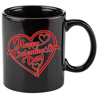 Happy Valentine's Day Heart 11oz C Handle Ceramic Mug