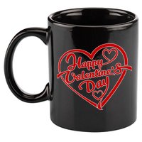 Happy Valentine's Day Heart 11oz C Handle Ceramic Mug