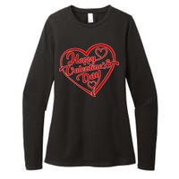 Happy Valentine's Day Heart Womens CVC Long Sleeve Shirt