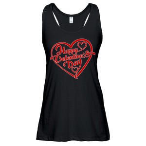 Happy Valentine's Day Heart Ladies Essential Flowy Tank