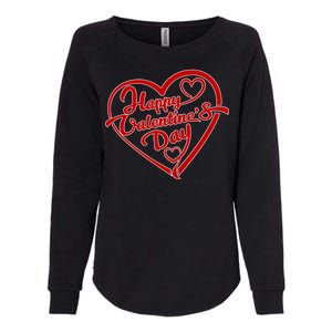 Happy Valentine's Day Heart Womens California Wash Sweatshirt