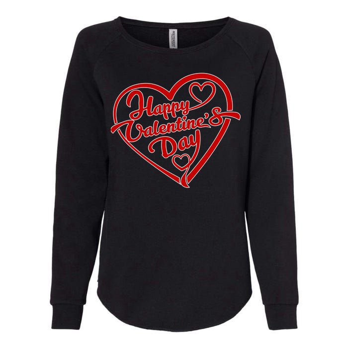 Happy Valentine's Day Heart Womens California Wash Sweatshirt