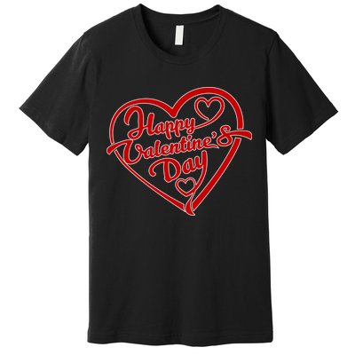 Happy Valentine's Day Heart Premium T-Shirt