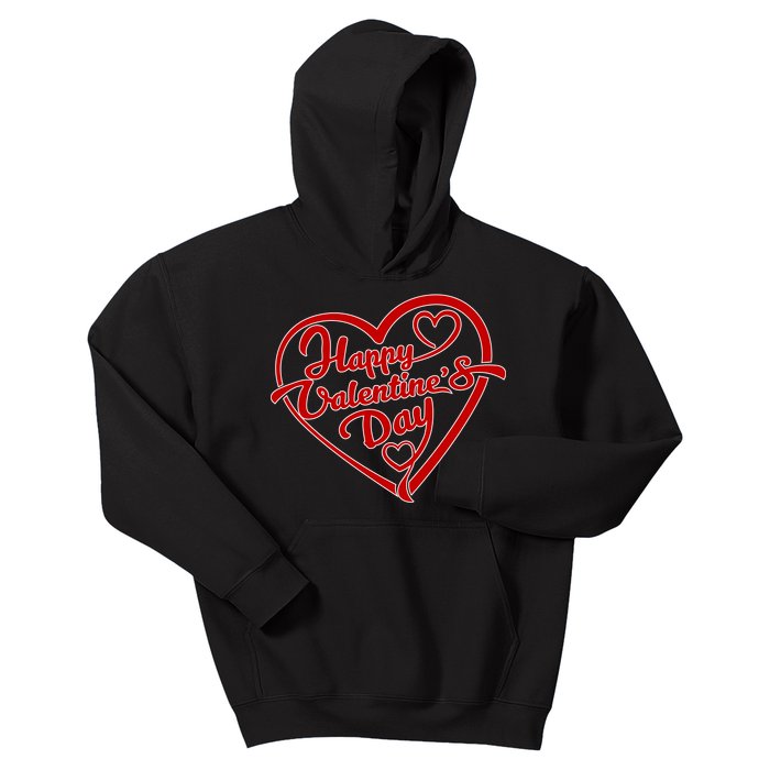 Happy Valentine's Day Heart Kids Hoodie