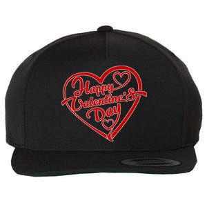 Happy Valentine's Day Heart Wool Snapback Cap