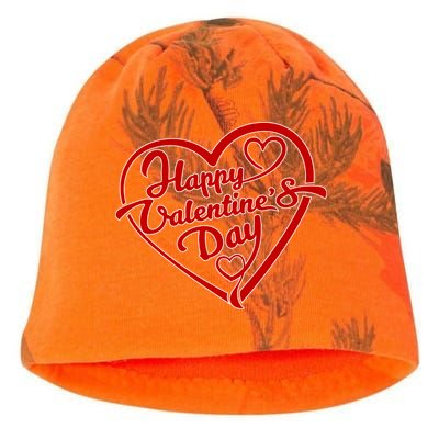 Happy Valentine's Day Heart Kati - Camo Knit Beanie