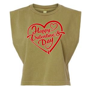 Happy Valentine's Day Heart Garment-Dyed Women's Muscle Tee