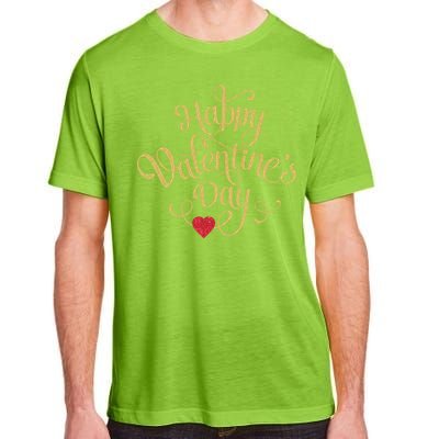 Happy Valentine's Day Love Heart Design Adult ChromaSoft Performance T-Shirt