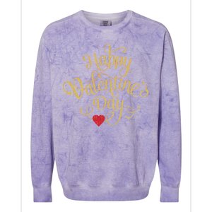 Happy Valentine's Day Love Heart Design Colorblast Crewneck Sweatshirt