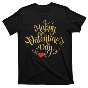 Happy Valentine's Day Love Heart Design T-Shirt