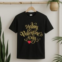 Happy Valentine's Day Love Heart Design T-Shirt